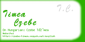 timea czebe business card